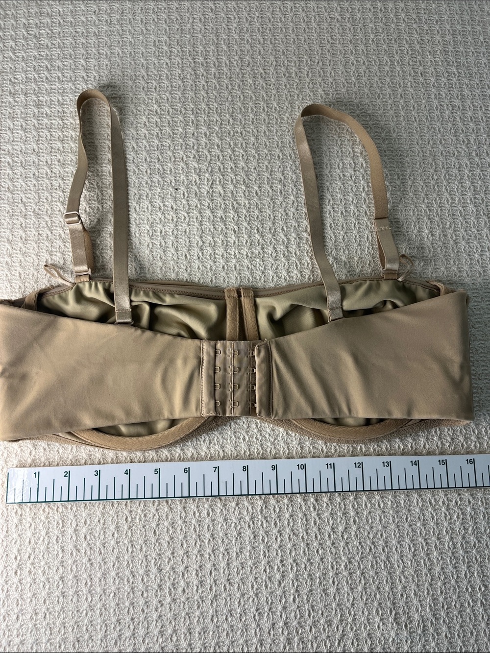 Lilyette underwire, minimizer 0939 beige bra, with straps or strapless, 42-D - Picture 4 of 9